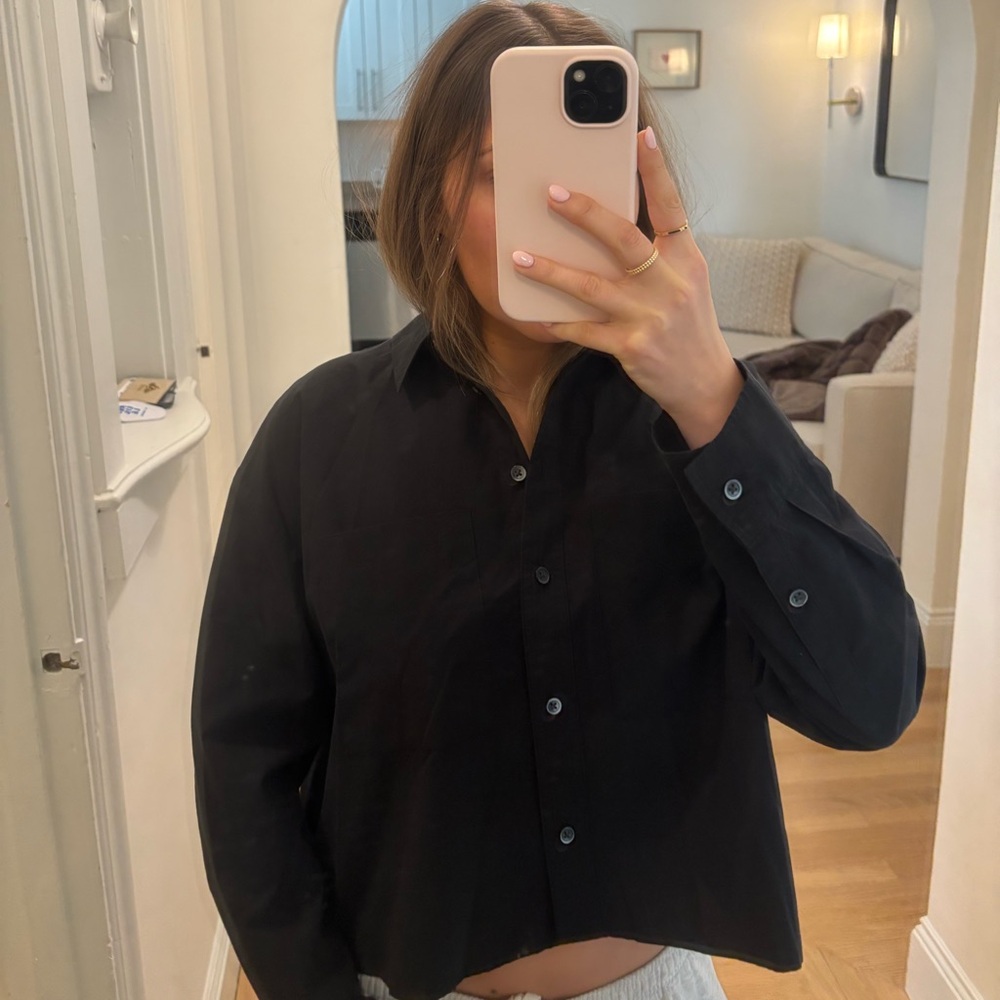 Madewell Black Button Down Shirt